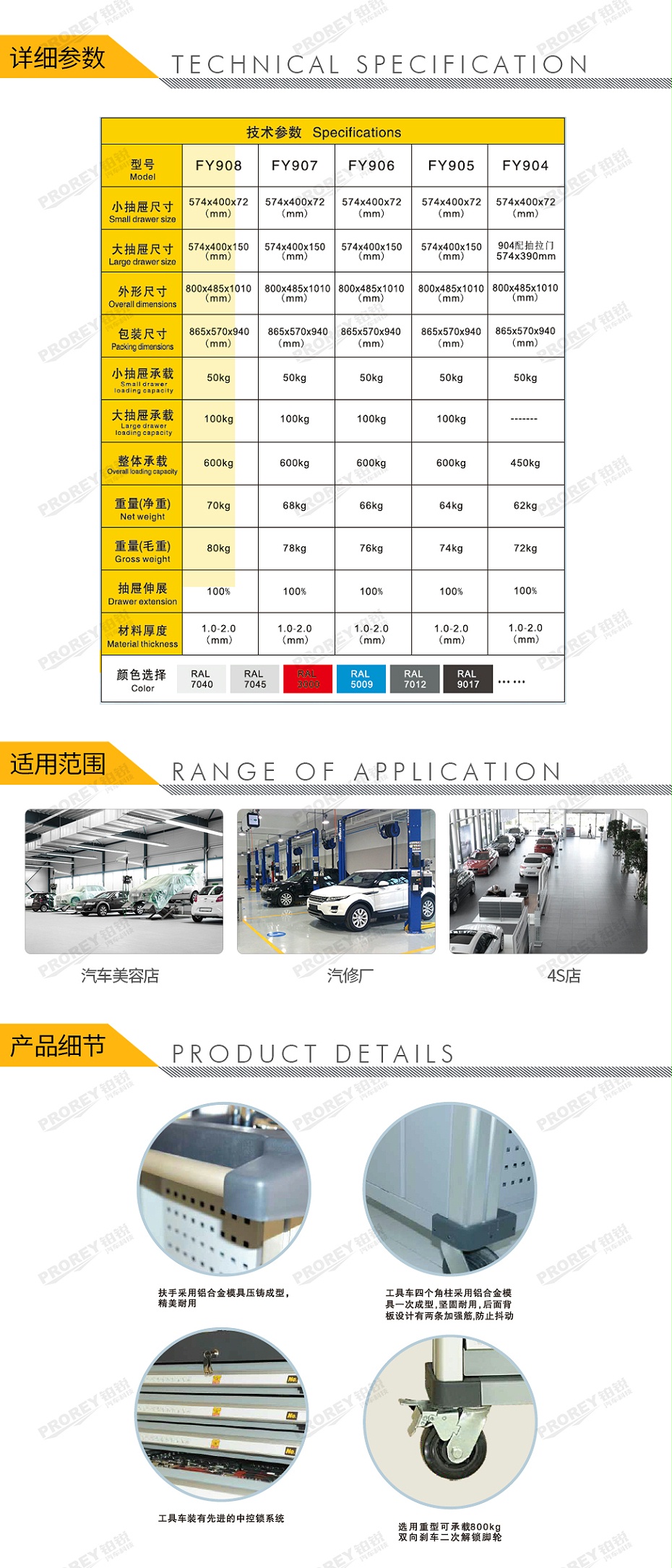 GW-130030510-飛鷹 FY-907 七抽屜工具車-2